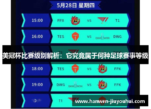 美冠杯比赛级别解析:它究竟属于何种足球赛事等级 美冠杯比赛级别解析:它究竟属于何种足球赛事等级